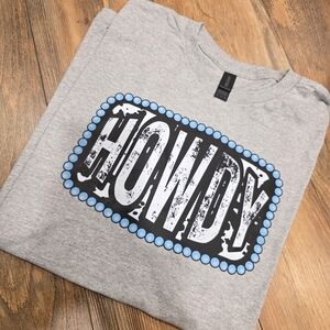 Gray 'Howdy' Graphic T-Shirt